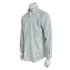 Brooks Brothers Blue Striped Dress Shirt Men 16-34